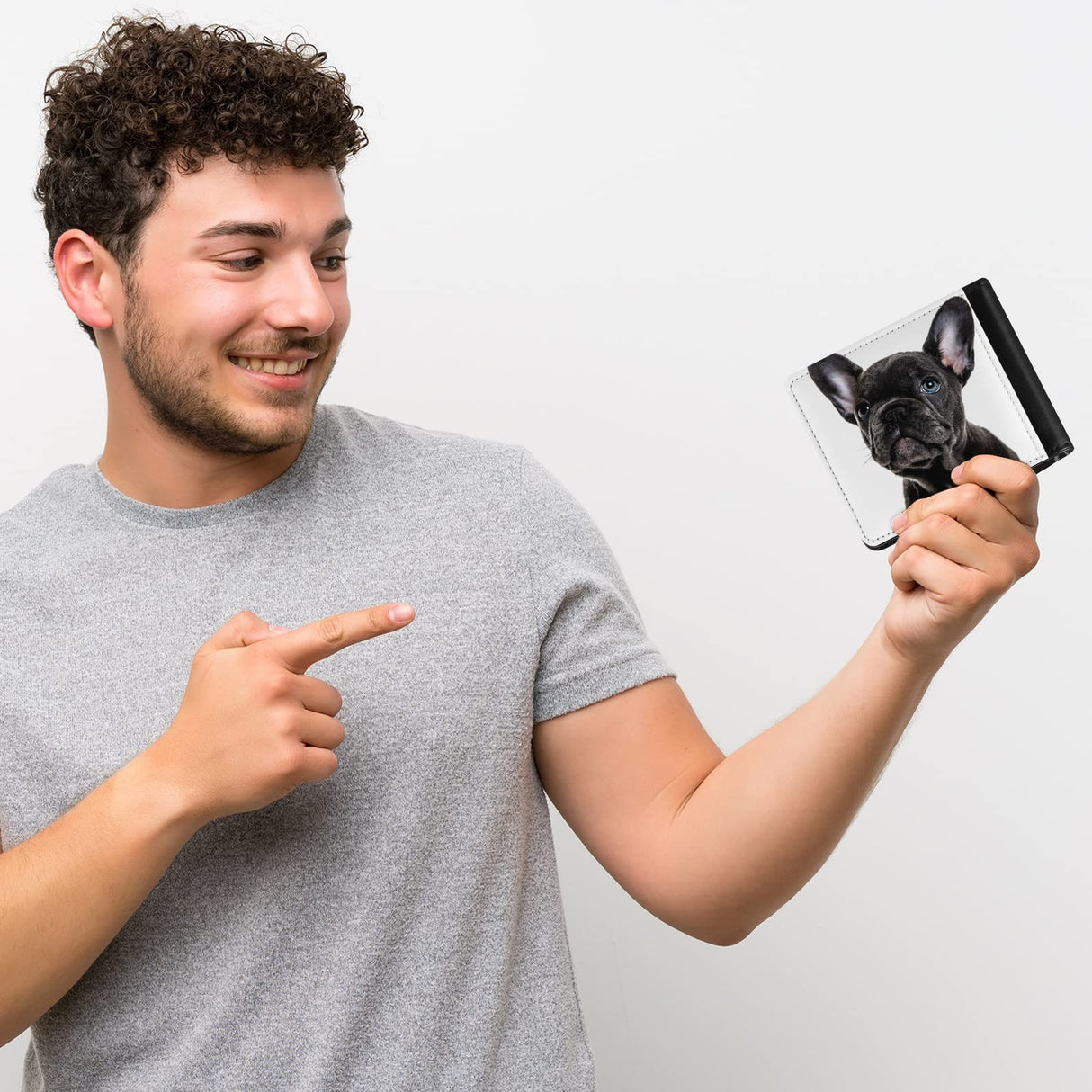 LEIFIDE 4 Pcs Sublimation Wallet Blank Heat Transfer Wallet Blank Sublimation Wallet Single Sided DIY Wallet Slim for Men PU Leather Wallets with ID Windows Card Slots for Christmas Travel Work Gift LEIFIDE