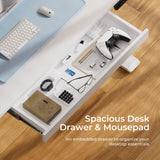 COMHOMA Electric Standing Desk with Drawers, 48 x 24'' Sit Stand up Desk with Monitor Stand, Laptop Stand, Height Adjustable Ergonomic Home Office Computer Desk with Memory Preset Controller COMHOMA