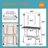 Professional Dog Pet Grooming Table Adjustable Heavy Duty Portable w/Arm & Noose & Mesh Tray (36", Black) Anwick