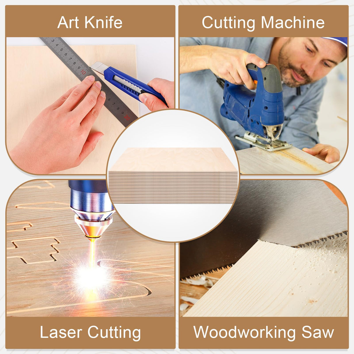 MITINU 40 Pack Basswood Sheets for Crafts,12"x12"x1/8" 3mm Thick Plywood Sheets with Smooth Surfaces-Unfinished Squares Wood Boards for Laser Cutting, Wood Burning, Architectural Models, Staining MITINU