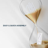 EaseLife 42in x 84in (Double 21in×84in Door) Barn Door with 7FT Sliding Door Hardware & Handle Included,DIY Assemblely,Easy Install,Water-Proof,Apply to Interior Exterior Rooms,K-Frame,White EaseLife