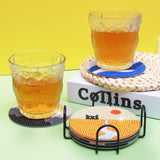 Vcekract Diamond Painting Coasters, 6 Pcs Abstract Landscape Diamond Painting Coasters with Holder, Diamond Art Kits for Adults Vcekract