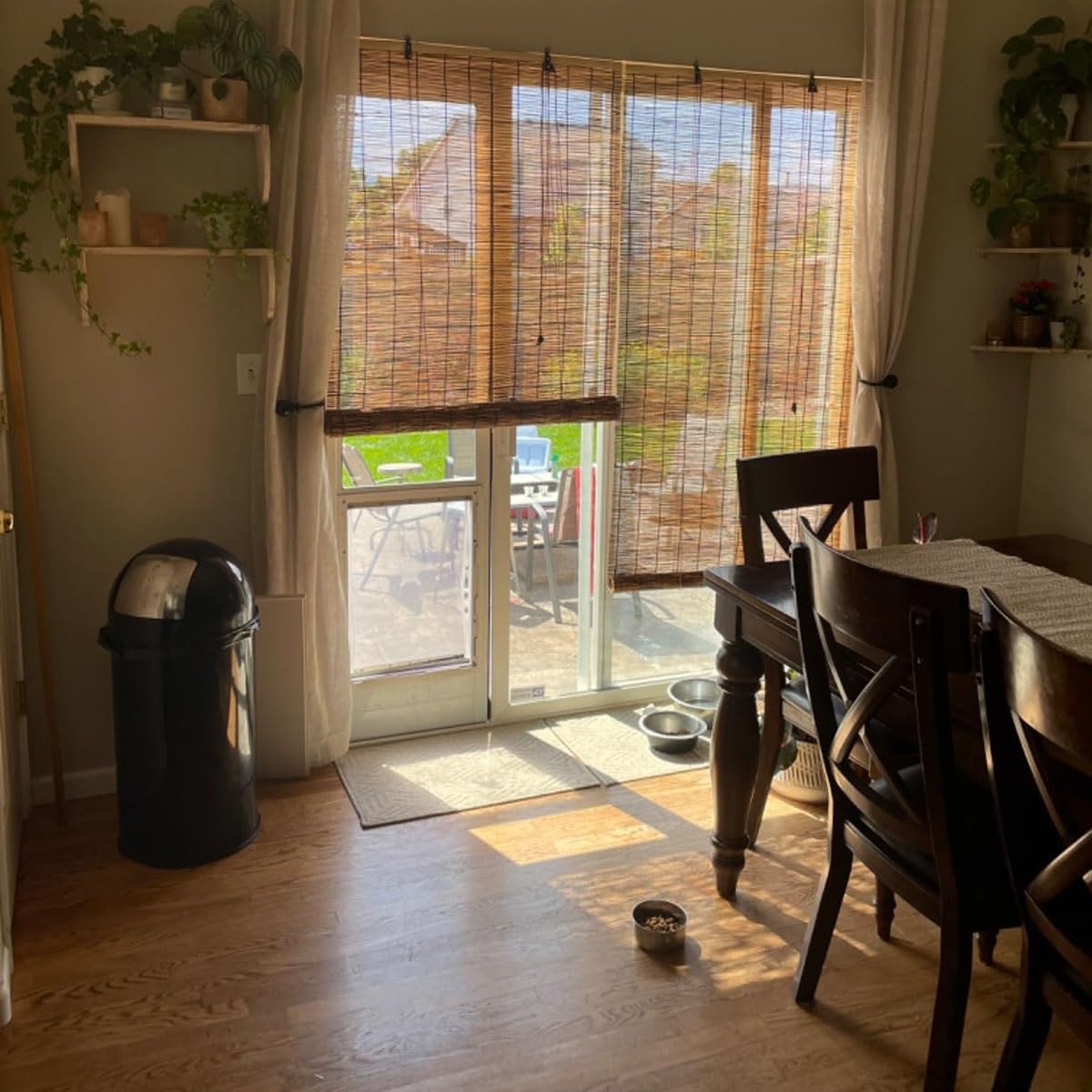 Outdoor Home Matchstick Blinds Cordless Bamboo Shades for Patio Roll Up Waterproof Bamboo Window Blinds Privacy Screen Reed Curtains 20x64in 36x72in 28x48in 72x72in (Size : 22 in Wide x 48 in High) VELLOW