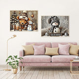 2 Pack Christmas Paint by Numbers Kit for Adults Beginner with Framed,Snowman Easy Adult Paint by Number Kits on Canvas DIY Painting for Beginners Art by Numbers for Home Wall Decor 10x12 Inch NEGEKFKX