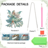 AiYuanzsh Green Butterfly Fairy Diamond Art Painting Hanging Pendant Kit Special Shaped Diamond Dots Art Acrylic Ornaments Diamond Art Painting Pendant for Adult Home Wall Window Decor Gift AiYuanzsh
