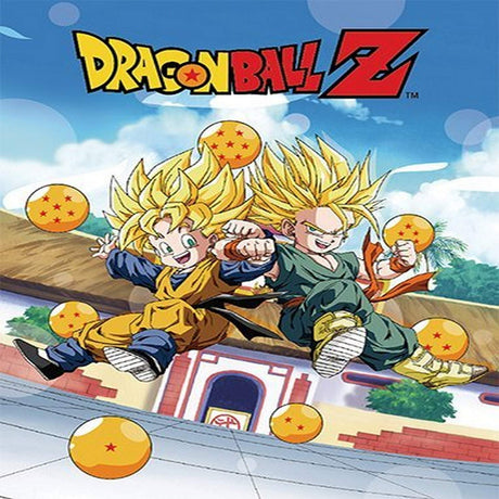 Great Eastern Entertainment 57655 Dragon Ball Z-Trunks & Goten Sublimation Throw Blanket, One Size, Multi/Colored Great Eastern Entertainment