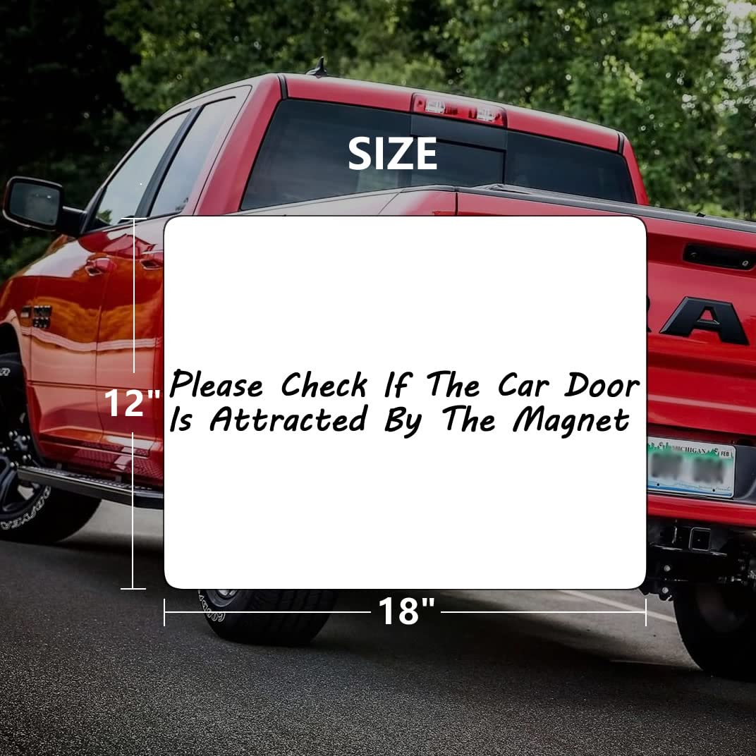 Set of 2 - Blank Car Door Magnet Sticker, Rounded Corners Magnetic Vehicle Sign, Perfect Magnet for Car to DIY Advertise Business and Cover Company Logo, Personalized Magnet Decal, White (18x12 inch) ANOER