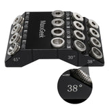 MaxxGeek Drill Guide for 30 38 45 90 Degree Angled and Straight Holes, Added 38 Degree Portable Drill Guide for Deck Stair Handrail and Horizontal Cable Wood Post （Without Drill Bit） MaxxGeek