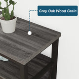 BON AUGURE Tall TV Stand for TVs up to 65 Inch, Industrial Entertainment Center with Storage Cabinet, Rustic Wood Media Console Table for Living Room and Bedroom (32 Inch High, Grey Oak) BON AUGURE