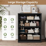 HAUOMS Modern 4 Drawer Dresser, Black Chest of Drawers for Bedroom,Closet Dressers with Drawers for Living Room, Entryway, Hallway HAUOMS