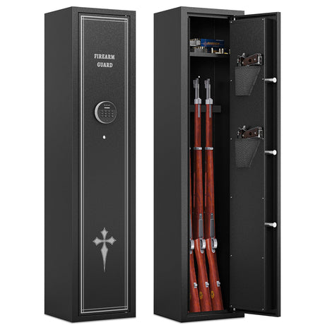 2-3 Gun Safe,Rifle Safe, Gun Safe for Rifles and Pistols, Quick Access Long Gun Safes for Rifles, Electronic Locking Gun Cabinet with Pistols Pockets ,Adjustable Gun Rack for Home, Office,Warehouse SAPITAL