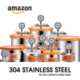 BACOENG 3 Gallon Vacuum Chamber Kit with 3.6 CFM 1 Stage Vacuum Pump HVAC BACOENG