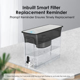 Waterdrop 35-Cup Slim Water Filter Dispenser, Large Capacity Water Filter Pitcher, 200-Gallon Long-Life, 5X Lifetime, Reduces Chlorine, PFOA/PFOS and More, BPA Free, Black (with 1 Filter) Waterdrop