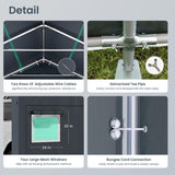 PHI VILLA 13'x24'x9.6' Outdoor Portable Storage Shelter Shed Garage with Roll up Zipper Doors & Vents Carport for Motorcycle Waterproof and UV Resistant Anti-Snow Portable Garage Kit Tent, Gray PHI VILLA