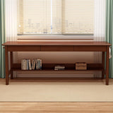 Ytaoka 70.86" Long Solid Wood Desk with 3 Drawers Home Office Computer Desk Mid Century Modern Desk Large Study Writing Desk Simple Wooden Desk Walnut Real Wood Desk Study Table Workstation Ytaoka