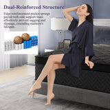 BEDingly Queen Size Mattress, 14 Inch Luxury Hybrid Queen Mattress in a Box, Medium Firm Mattresses with Cooling Gel Memory Foam & Pocket Springs, Double Additional Support, 365-Night Trial BEDingly