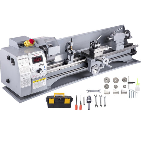 VEVOR Metal Lathe, 210x800 Mini Lathe Machine, 2500 RPM Variable Speed Change, 850W Precision Mini Lathe, Metal Working Lathe with Brushless Motor, Milling Machine for Various Metal Turning VEVOR