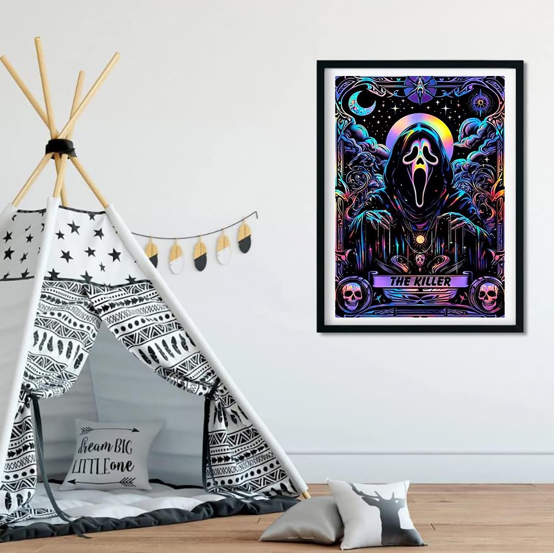 SOTYIOO Halloween Diamond Art Kits for Adults. Halloween Diamond Painting kit for Adults Full Drill Round Gem Art 5D Diamond Dots Suitable Home Wall Decor 12x16inch SOTYIOO