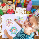 36 Pack Mandala Stencils (3.6x3.6 Inch) Mandala Dotting Painting Template Stencil Set for Painting Perfect for DIY Painting Art Projects Wood Wall Floor Fabric Furniture Tile Christmas Gift (Reusable) TTSAM