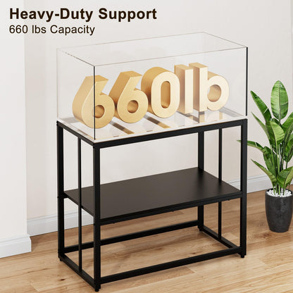 Urban Deco 40 Gallon Fish Tank Stand 660LBS Capacity For Aquarium Stand Metal Fish Tank Stand 38.2"x18.5"x29.5" Dual-Layer Design Terrarium Stand Ideal for Home and Office - WoodArtSupply