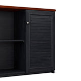 Bush Business Furniture Fairview Antique Black Accent Cabinet with Doors and Adjustable Shelves Bush Business Furniture