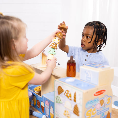 Melissa & Doug Wooden Cool Scoops Ice Creamery Play Food Toy - FSC Certified Melissa & Doug