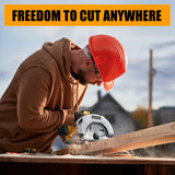 Circular Saw for Dewalt 20V MAX Battery, 7-1/4 Inch Power Wood Saws with Brushless Motor, 0-50 Degree Bevel Capability, Electric Saw for Wood Cutting Plastic(No Battery) PropeLannt