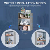 WOODEXPE Galvanized Wash Tub with Shelves Rustic Bathroom Decor Rustic Farmhouse Bathroom Shelf WOODEXPE