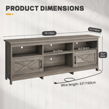 YITAHOME TV Stand for 80/75/70 Inch TVs, Farmhouse Entertainment Center with LED Lights & Storage Cabinets, Open Shelves & Adjustable Shelf, TV Consoles for Living Room, Washed Gray YITAHOME