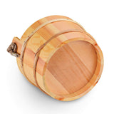 Bestnewie Sauna Bucket with Ladle Handmade Wooden Sauna Bucket Sauna Spa Accessory - 5 Liter (1.3 Gallon) Sauna Bucket with Felt Sauna Hat and Sauna Seat Pad Bestnewie