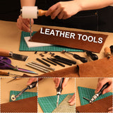 Tikjiua 456Pcs Leather Working Tools with Apron and Tooling Bag, Leather Craft Kit with Tools for Stamping, Carving, Sewing, Beveling, Cutting, Crafting Tikjiua