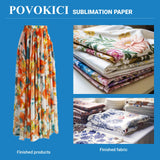 POVOKICI 44 Inch High Tacky Sticky Sublimation Paper 44" x 328´ 100gsm Sublimation Transfer Paper Roll for Polyester Clothing Spandex Textiles POVOKICI