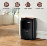 GAVASTO Pro Touchless Vacuum Automatic Dustpan - Ultra Fast & Powerful - Great for Sweeping Salon Pet Hair Food Dirt Kitchen, Canister Vacuum Cleaner Trash Can, Bagless, Auto Sensors, 1500 Watt-Black GAVASTO