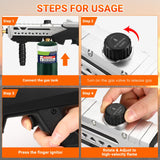 Gutenguy Powerful Propane Grill Torch Gun, Sous Vide Torch With Adjustable Flame, Flame Torch Thrower Gun Charcoal Lighter for BBQ, Campfire, Searing Steak, Cooking (Tank Not Included) Gutenguy