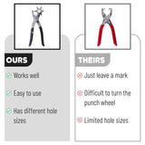 UNCO- Leather Hole Punch Tool, Multi Hole Sizes for Belts and Leather UNCO