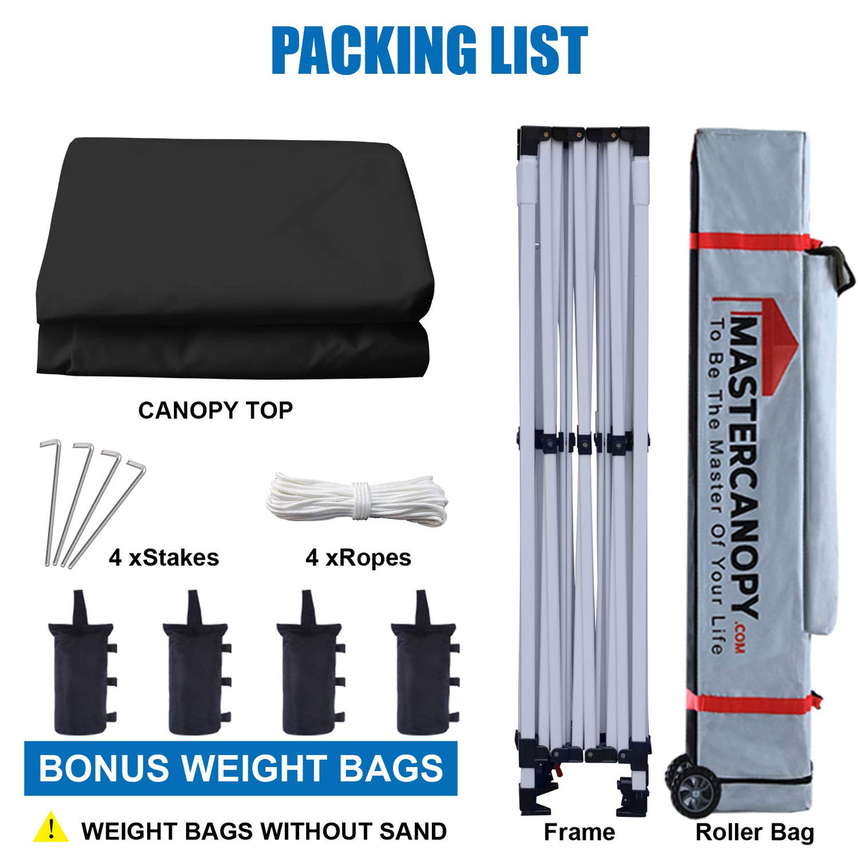 MASTERCANOPY Pop Up Canopy Tent Commercial Grade 10x15 Instant Shelter (Black) MASTERCANOPY