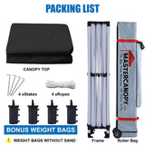 MASTERCANOPY Pop Up Canopy Tent Commercial Grade 10x15 Instant Shelter (Black) MASTERCANOPY