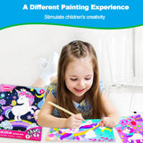 JUNQIU Scratch Art for Kids, Unicorns Black Rainbow Scratch Art Paper Set-Arts and Crafts & Supplies, DIY Activity & Party Games, Gifts for Toddlers, Girls & Boys Ages 3, 4, 5, 6, 7, 8 JUNQIU US