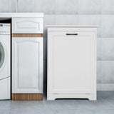 Sardoxx Wooden Tilt Out Trash Cabinet Kitchen Trash Can Rack Garbage Recycling Bucket Kitchen Cabinet, Hidden Garbage Cabinet with Angle Adjustable Door, Holds 13 Gallons, White Sardoxx