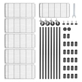 WDT 6 Tier Shelf Shelving Unit with Wheels,Adjustable Metal Shelves for Storage, NSF Black Wire Shelving Rack, 2100Lbs Capacity Heavy Duty Shelving Storage Shelves for Kitchen Garage,47" Dx17 Wx80 H WDT