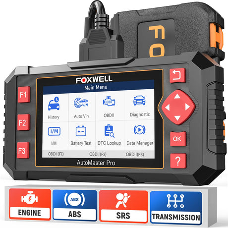 FOXWELL Car Scanner NT604 Elite OBD2 Scanner ABS SRS Transmission, Check Engine Code Reader for Cars and Trucks, Diagnostic Scan Tool with SRS Airbag, Automotive Diagnostic Tool with Live Data FOXWELL