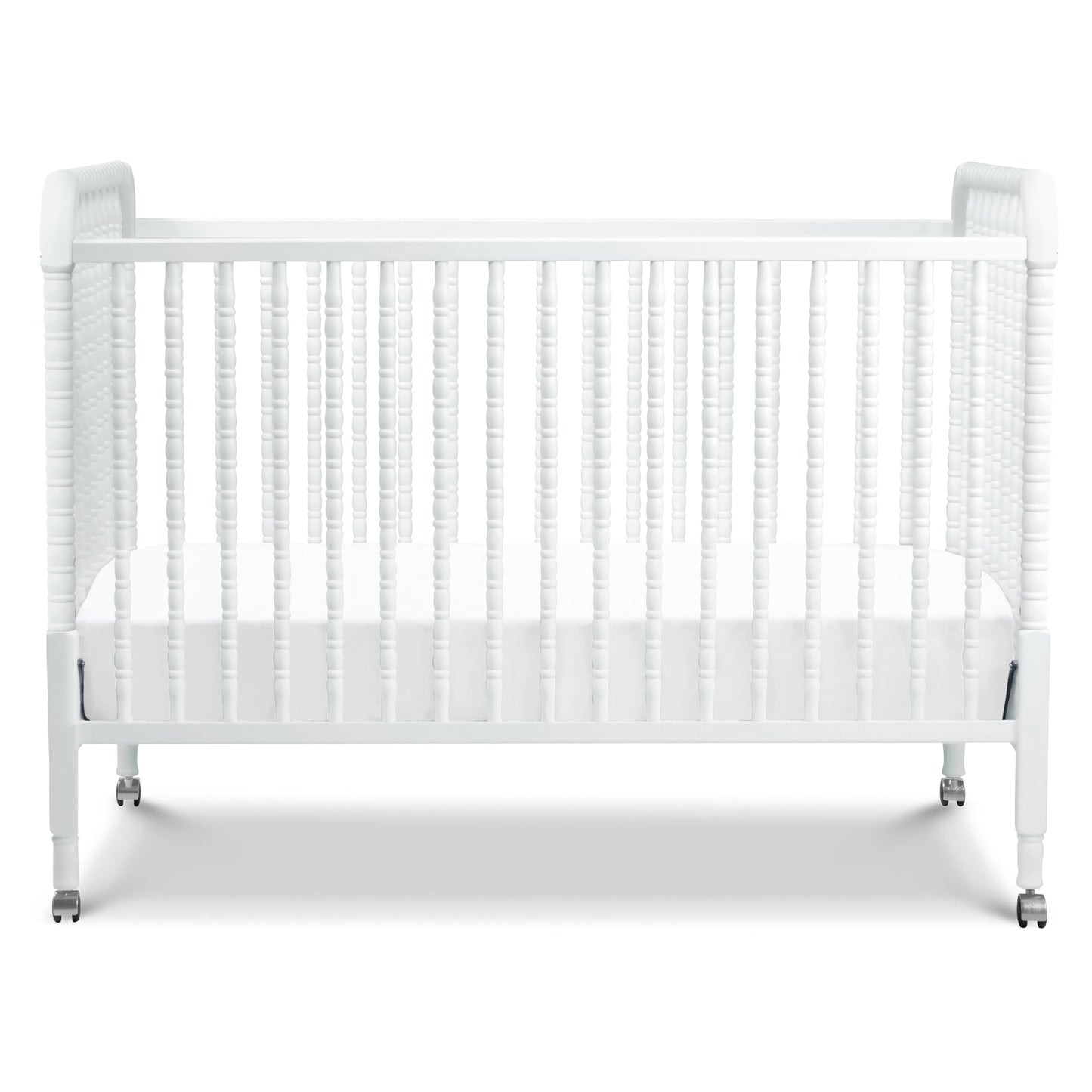 DaVinci Jenny Lind 3-in-1 Convertible Crib in White, Removable Wheels, Greenguard Gold (Mattress Not Included)