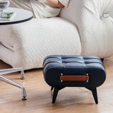 Purgreen Small Footstool Ottoman - Stylish and Functional Faux Leather Footrest for Extra Seating in Living Room, Entryway, or Office Purgreen