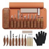 RexTact Wood Carving Kit Deluxe Hand Carving Tool Set, 16 Wood Whittling Kit High-Carbon Steel, Wood Art Tools 8 Whittling Knives & 4 Detail Carving Knives for Beginner &Professional Christmas Gift RexTact