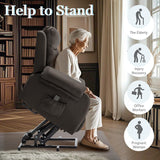 Korser Recliner Chairs for Adults, Power Recliner Chair for Elderly, Small Lift Recliners with Assist, Electric Single Lift Sofa with Memory Function for Living Reading Room, Black Korser