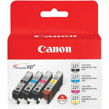 Canon CLI-221 Four Color Pack Compatible to MP980, MP560, MP620, MP640, MP990, MX860, MX870, iP4600, iP3600, iP4700 Canon
