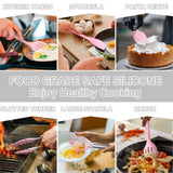 Umite Chef 22Pcs Silicone Cooking Utensils Set, Heat Resistant Silicone Kitchen Spatulas Set with Holder, Cooking Gadgets Tools Set for Nonstick Cookware, Dishwasher Safe(Pink) Umite Chef