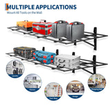 2 Pack 2x6 ft Garage Storage Shelving Wall Mounted, 1600 LBS Heavy Duty Storage Shelves, Folding Wall Shelve Garage Storage Rack Organization, Black Metal Storage Racks Units for Warehouse, Laundry GarveeLife