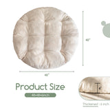 HIGOGOGO Papasan Chair Cushion with Corduroy Cover (Without Chair), 48 x 48 Inch Supportive Cushion, Overstuffed Chair Cushion,Beige HIGOGOGO