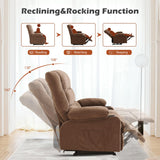 BOSMILLER Reclining Loveseat with Cup Holders for Living Room 2 Seat Manual Loveseat Recliner with Side Pocket BOSMILLER